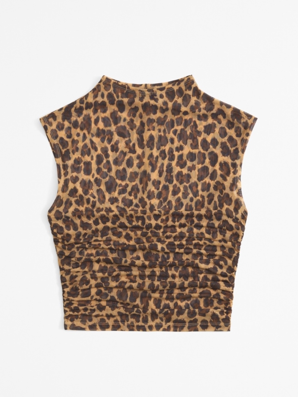 Abercrombie & Fitch Paloma Leopard Print Mesh Top XS